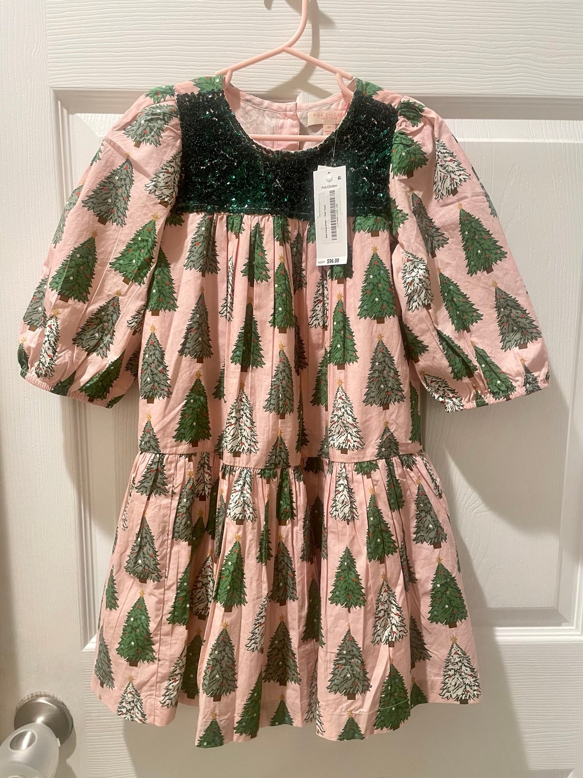 Pink Chicken Christmas Tree Dress