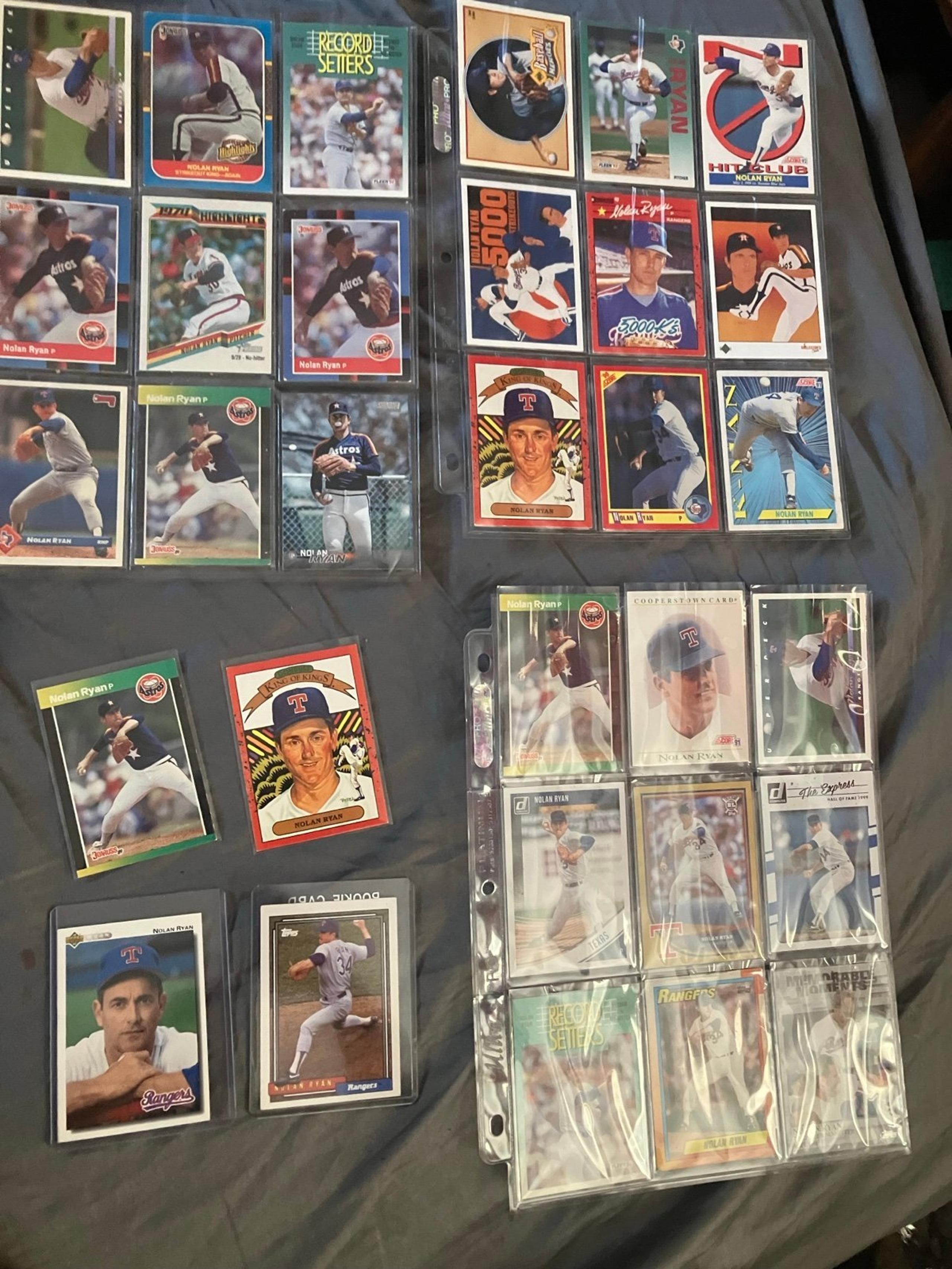 Vintage lot 30 nolan ryan mlb collectible baseball trading cards bundled set