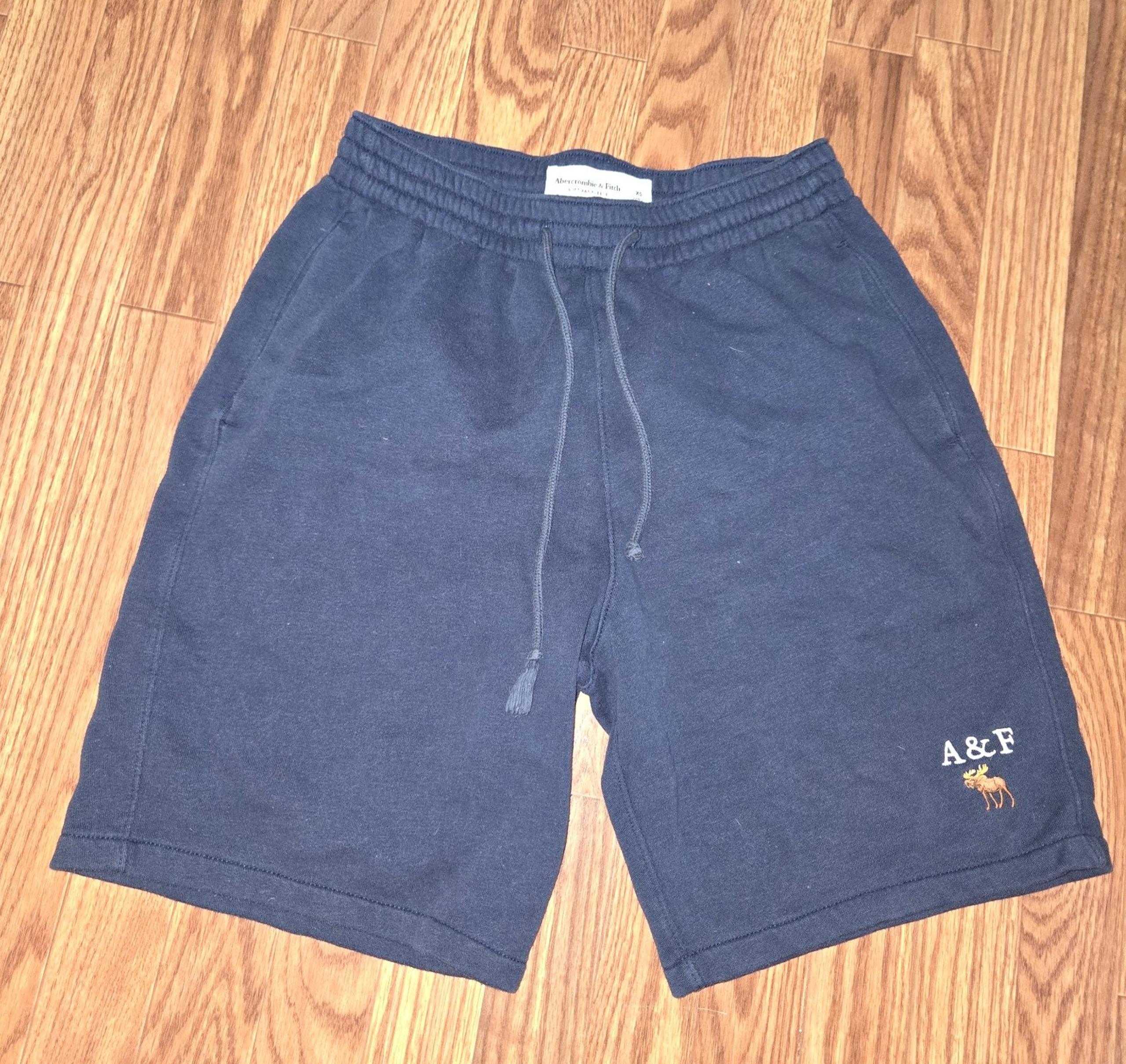 Mens Abercrombie & Fitch Soft A&E Shorts Navy Blue XS