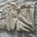 AG Adriano Goldschmied Low Slung Linen blend Watercolor Striped Pallazzo Pants