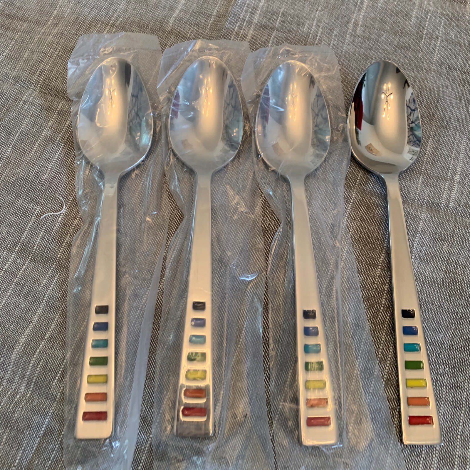 FIESTA CELEBRATION Stainless Cambridge 4 TeaSpoons Flatware