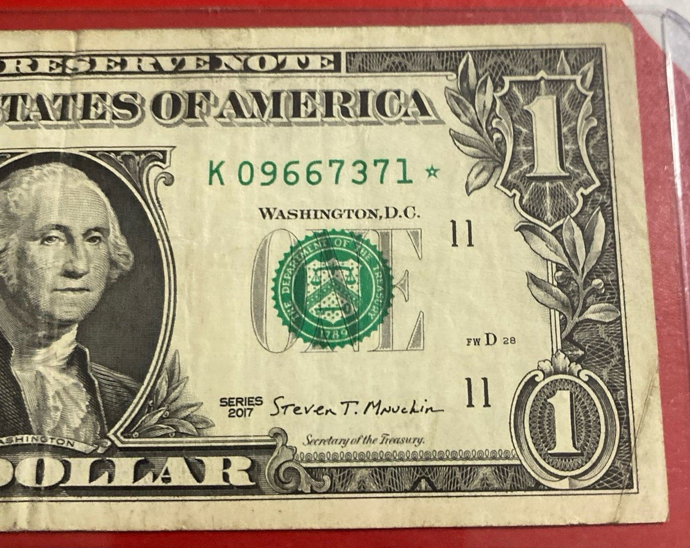 1 Dollar Bill Star Note