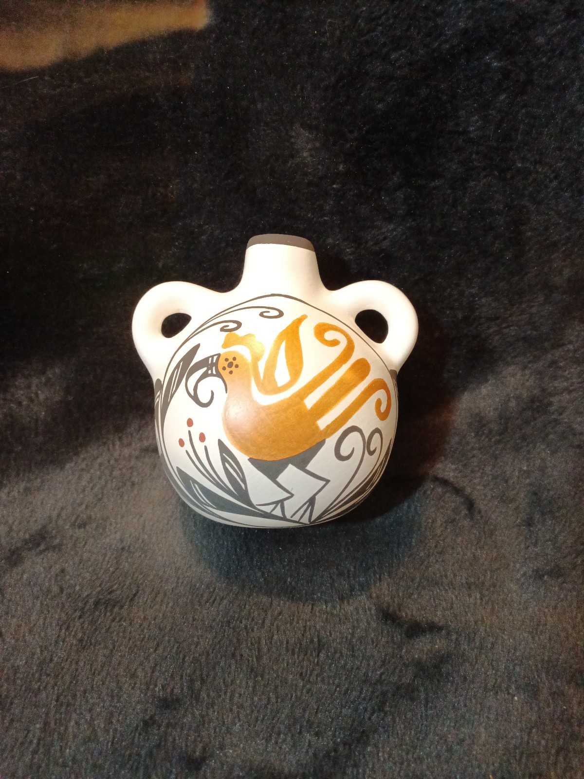 Acoma pottery canteen