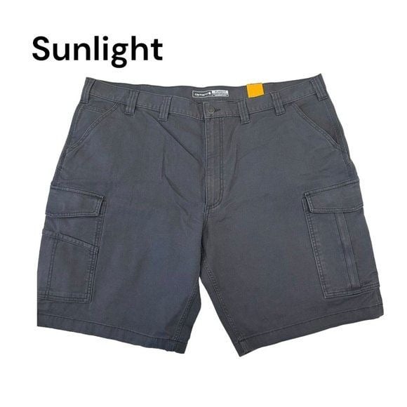 Carhartt Rugged Flex Gray Canvas Cargo Short Men SZ 46 Relaxed Fit With Tags