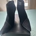 CARLOS SANTANA BLACK SUEDE Boot ZIP SLIP-ON Stiletto Heel BOOTIES 9.5 EXCEL