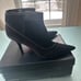 CARLOS SANTANA BLACK SUEDE Boot ZIP SLIP-ON Stiletto Heel BOOTIES 9.5 EXCEL