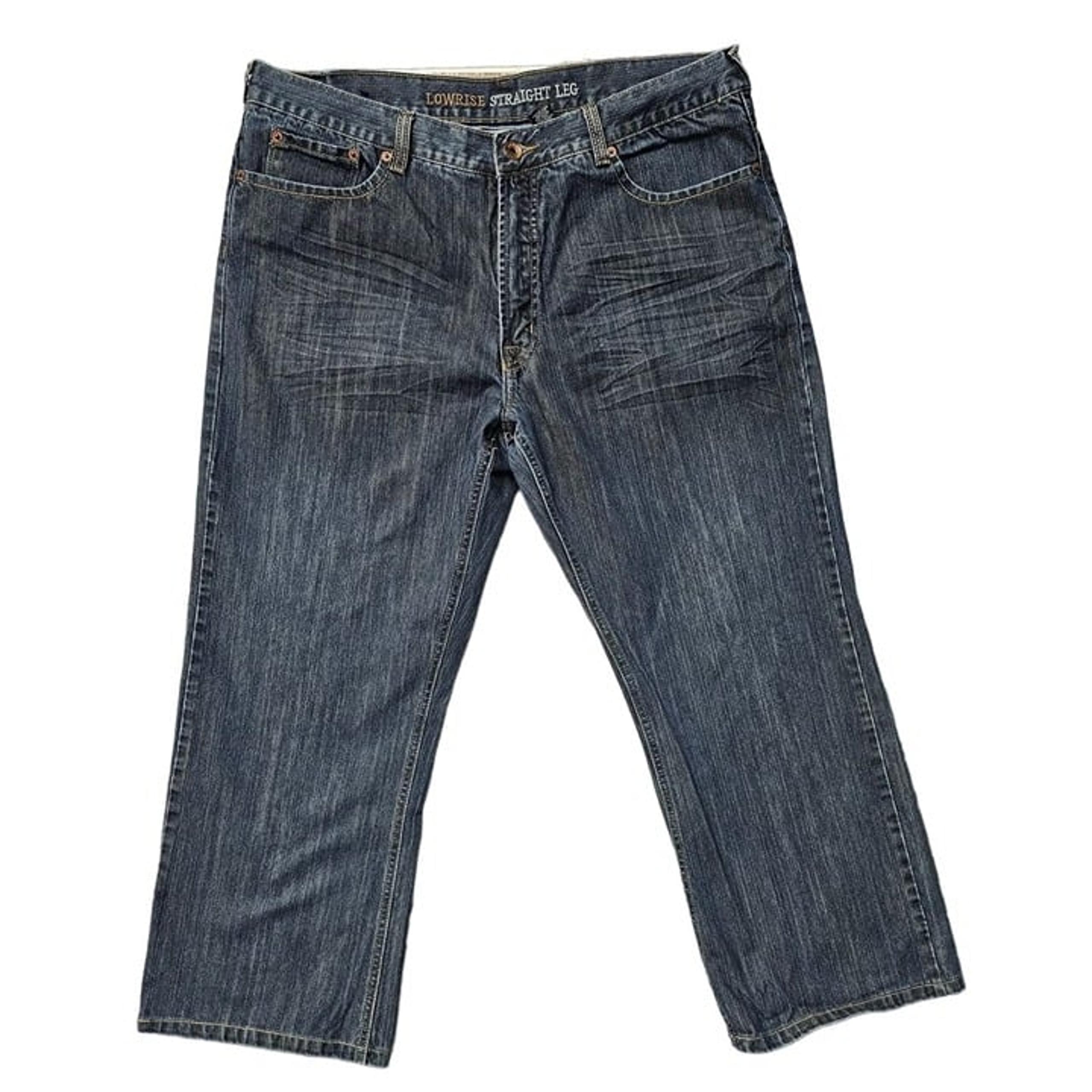 Urban Up Size 38x30, Low Rise with Hip Ripples, Straight Leg Men's Casual Jeans