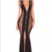 House of CB London Womens Bondage Bodycon Maxi Dress Size S Black Stretch Goth