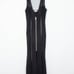 House of CB London Womens Bondage Bodycon Maxi Dress Size S Black Stretch Goth