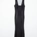House of CB London Womens Bondage Bodycon Maxi Dress Size S Black Stretch Goth