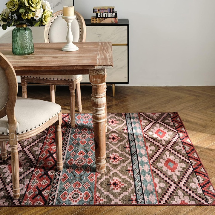 Washable Rug 5'x7' Area Rugs Vintage Machine Washable Rugs-DSAJKLD2