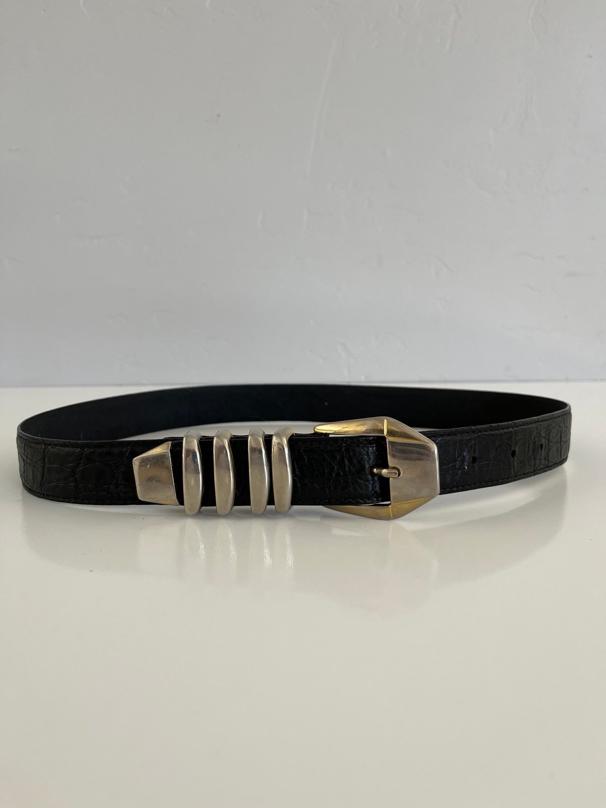 Auth VTG 90’s GIANNI VERSACE Leather Belt