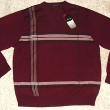 Greg Norman The Shark 75 Golf Mens Maroon Color Sweater Sz. XL New Tags