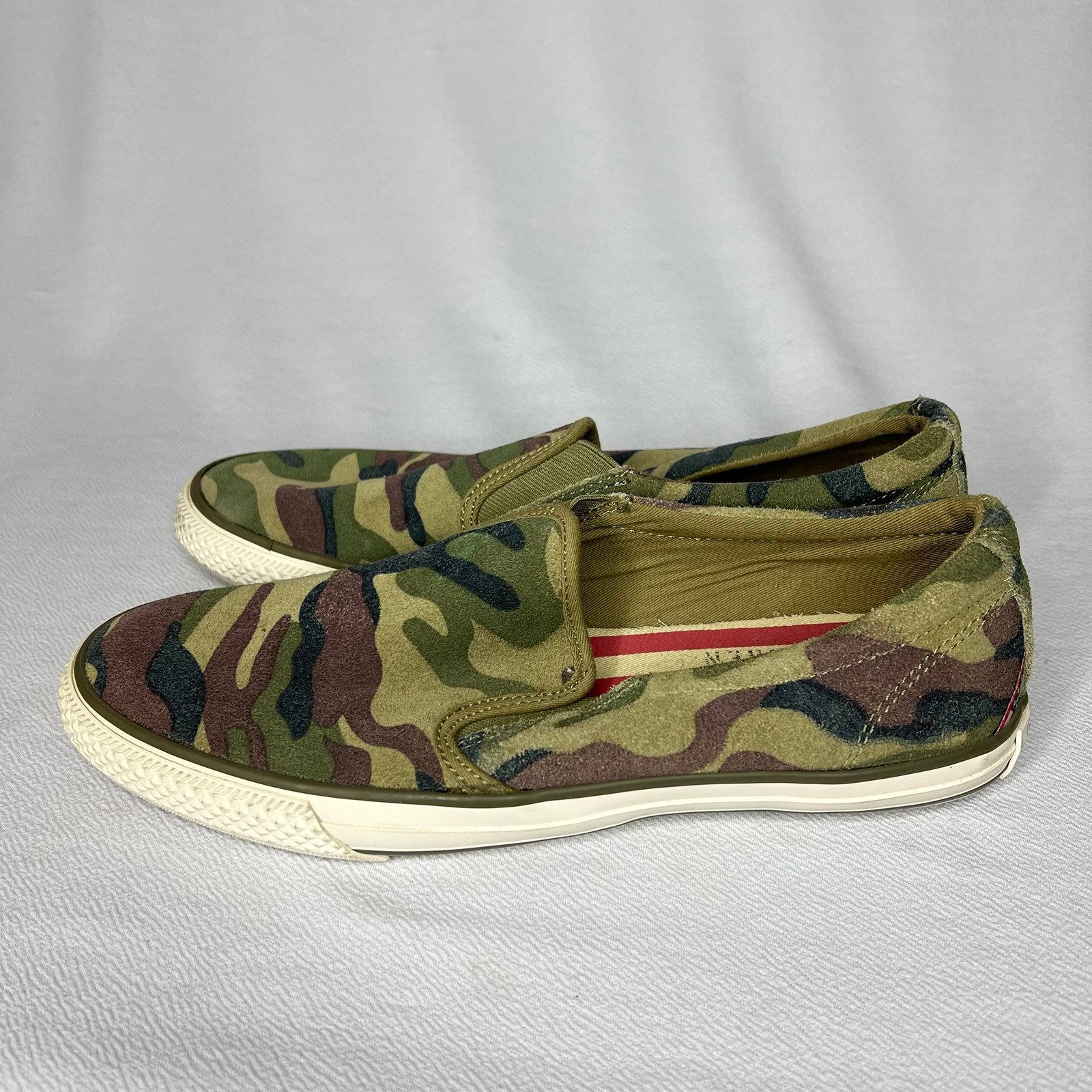 Denim Supply Ralph Lauren Camouflage Slip On Reave Leather Shoes Size 8D