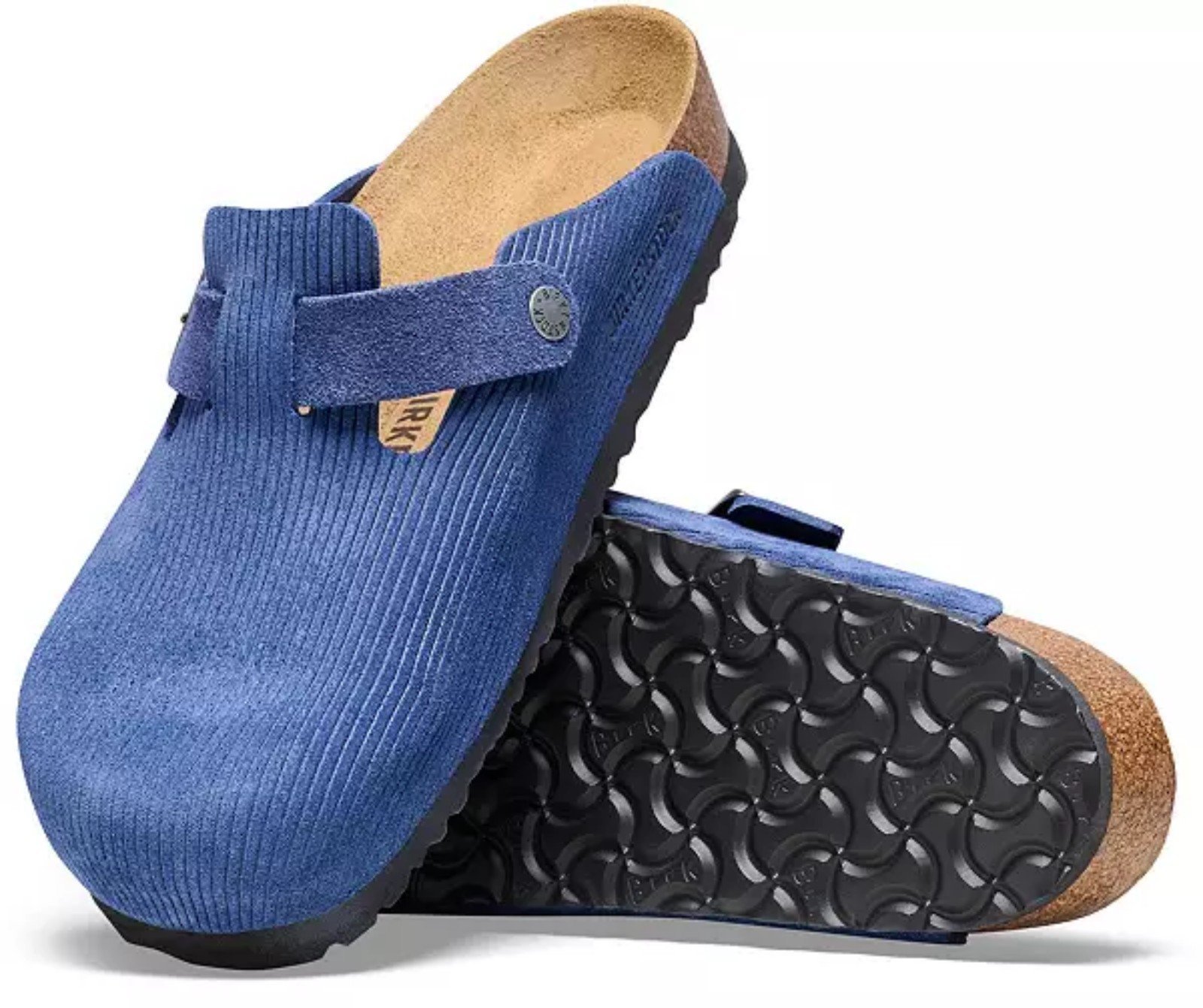 Birkenstock Boston Women's Men's Corduroy Indigo Blue
