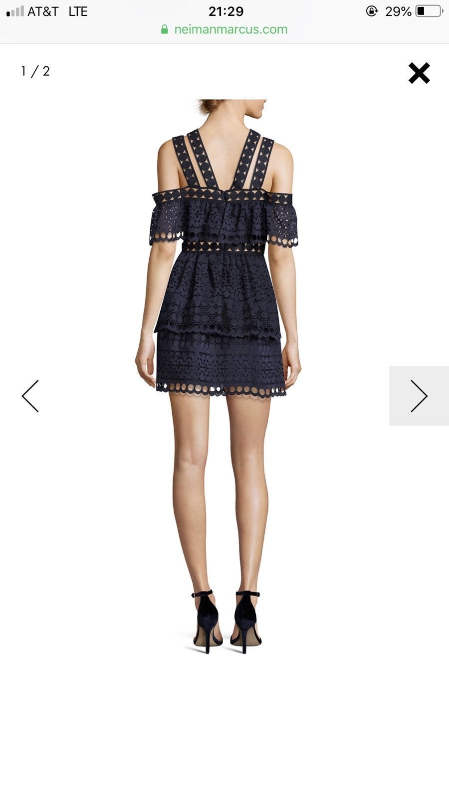NWOT Self-portrait Embroidered Mini Dres