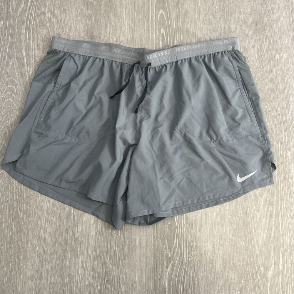 Nike Dr-Fit Stride 5 2 In 1 Running Shorts Size XXL Smoke Gray BRAND NEW