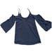 NWT LOVERS & FRIENDS Lucy Navy Cutout Shoulder Chiffon Mini Dress Size Small