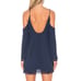 NWT LOVERS & FRIENDS Lucy Navy Cutout Shoulder Chiffon Mini Dress Size Small