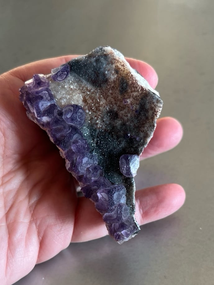 Purple cubed phantom fluorite on matrix-A724