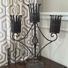 Halloween Gothic Large Iron Candelabra Spooky Home Decor Accent Statement Piece