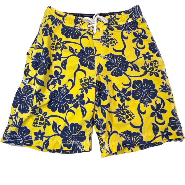 Vintage 90's Hurley 999 Mens Size 34 Floral Board Shorts Yellow Blue