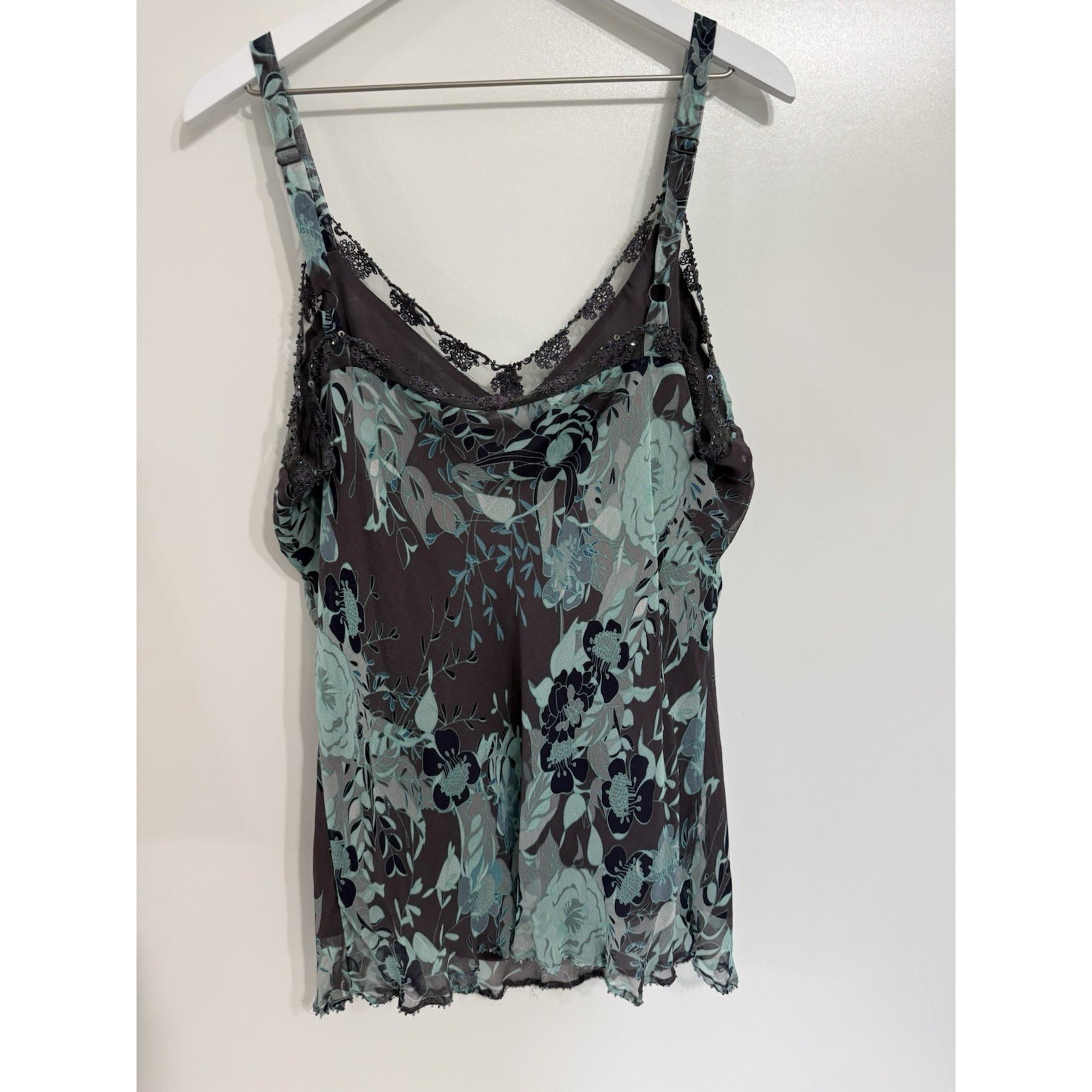 I.N.C. International Concepts Camisole Top Silk Floral Embellished Y2K 20w