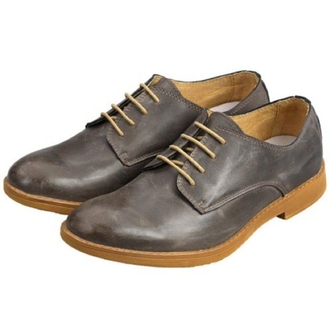 HEY DUDES Brown Leather Men’s Derby Shoes Loafers Golf shoes size 12 dress