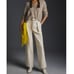 Mother High Waisted Egret Tunnel Vision Pleated Prep Faux Leather Pants