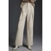 Mother High Waisted Egret Tunnel Vision Pleated Prep Faux Leather Pants
