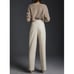 Mother High Waisted Egret Tunnel Vision Pleated Prep Faux Leather Pants