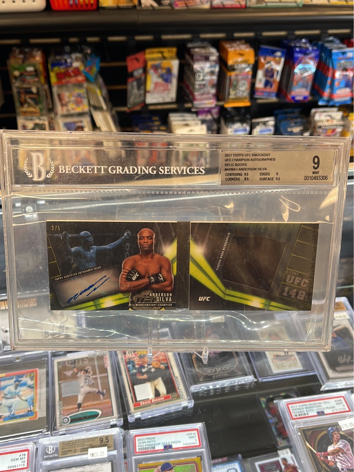2017 UFC Knockout Anderson Silva Booklet /5 Bgs 9