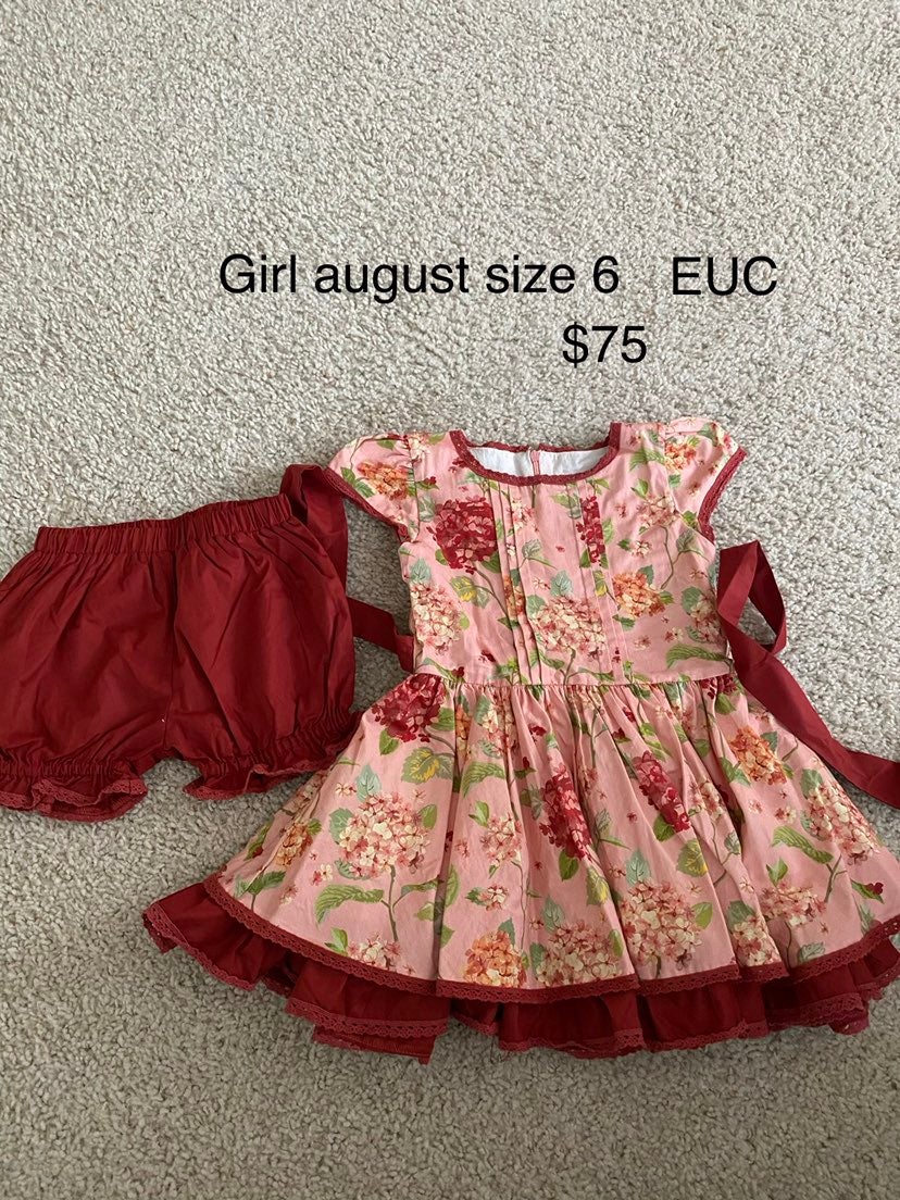 Girl august dress size 6