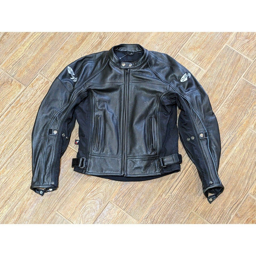 Joe Rocket Sonic Men's BLK Leather/Mesh Motorcycle Riding Jacket Size XS