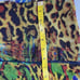 Boho Chic Festive Hippie Multicolor Long Full Skirt Med Animal & Peacock Print