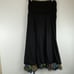 Boho Chic Festive Hippie Multicolor Long Full Skirt Med Animal & Peacock Print