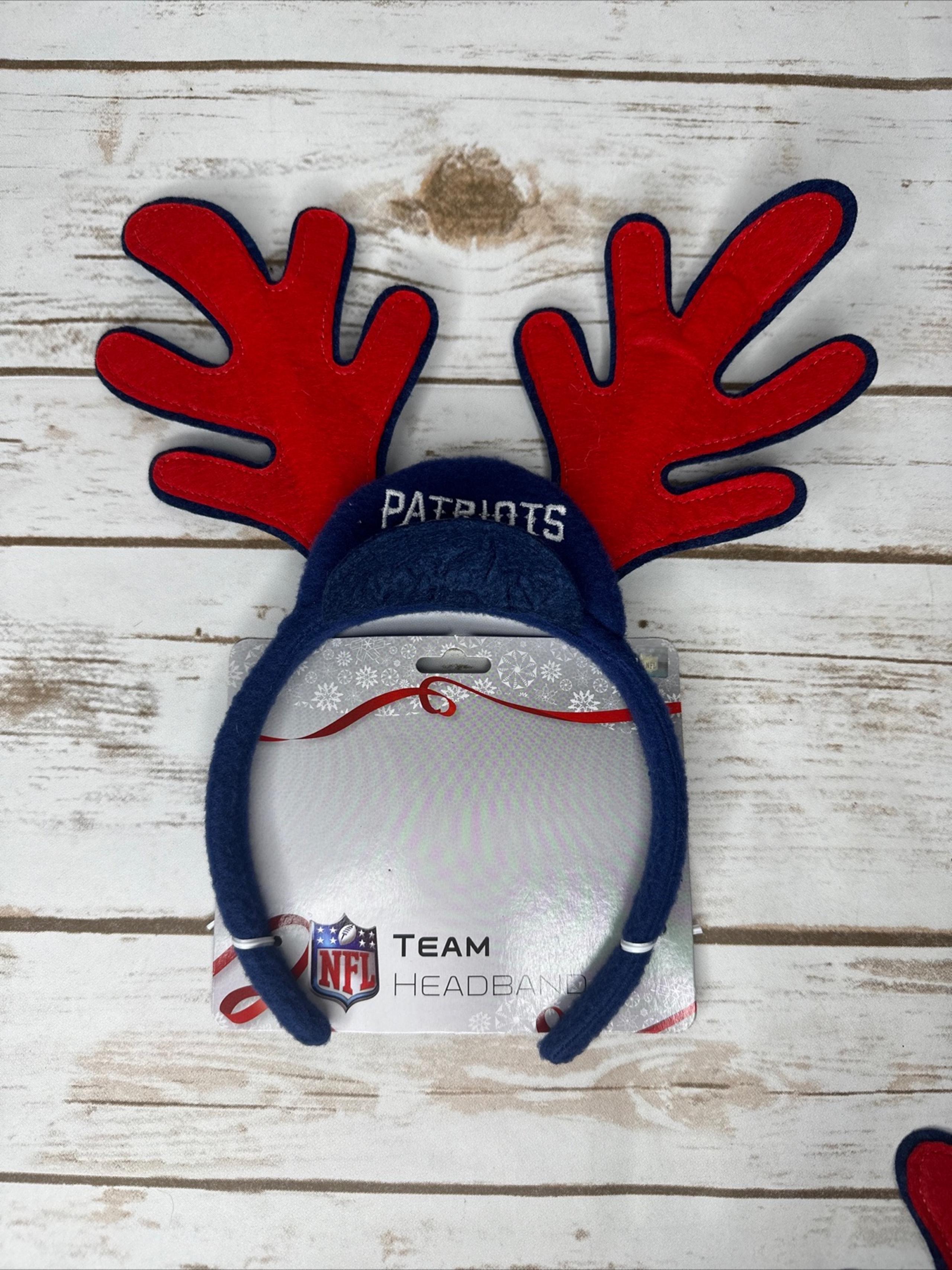 New England Patriots Reindeer Ears Headband Holiday Hat Christmas Head Wear #2