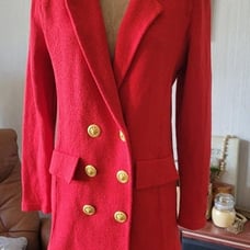 . Via Condotti Red Cardigan Sweater Jacket Small B16
