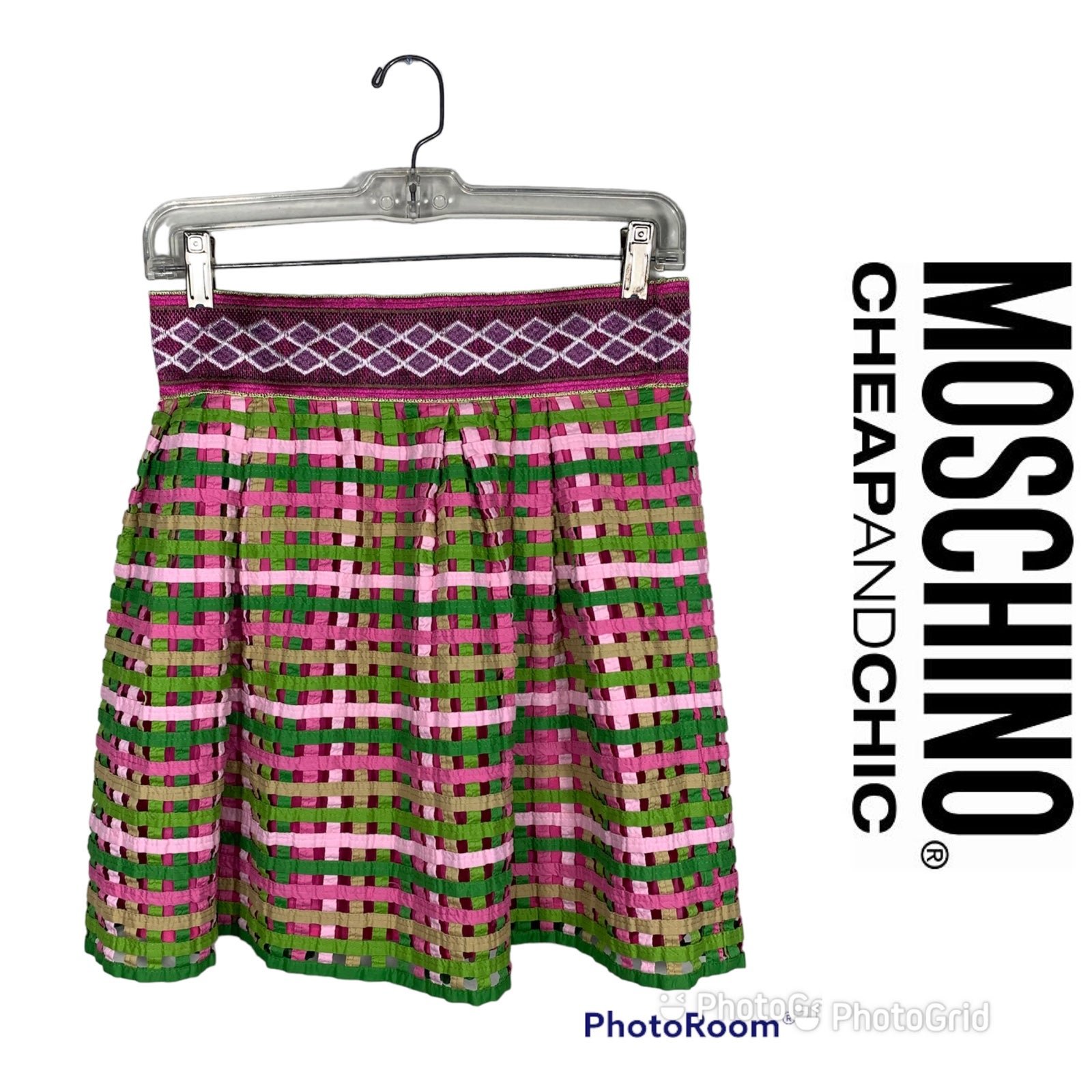 MOSCHINO Cheapandchic Silk Woven Skirt Size 4