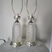 Vintage Pair of Beautiful Crystal Table Lamps 20.5 Tall (Set) 3- way Switch