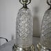 Vintage Pair of Beautiful Crystal Table Lamps 20.5 Tall (Set) 3- way Switch