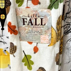Autumn Fall Squirrel Throw Blanket