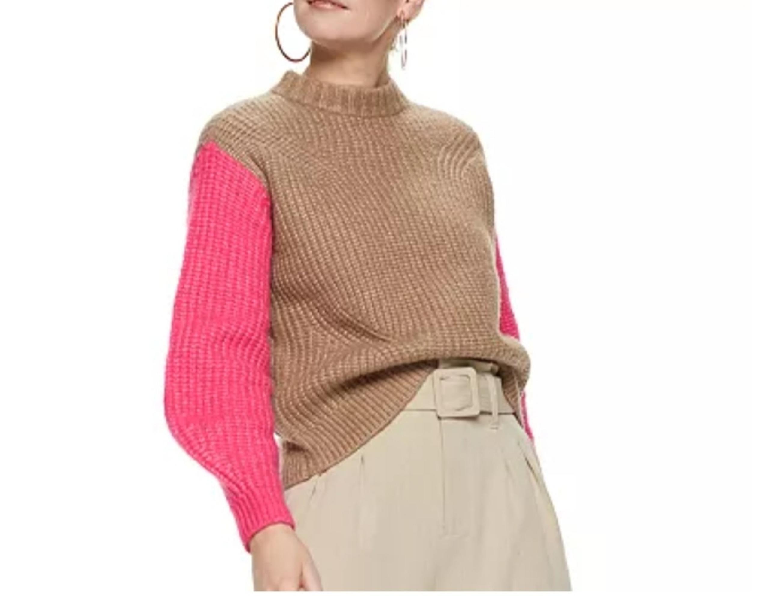 Nine West Mock Neck Pullover Sweater