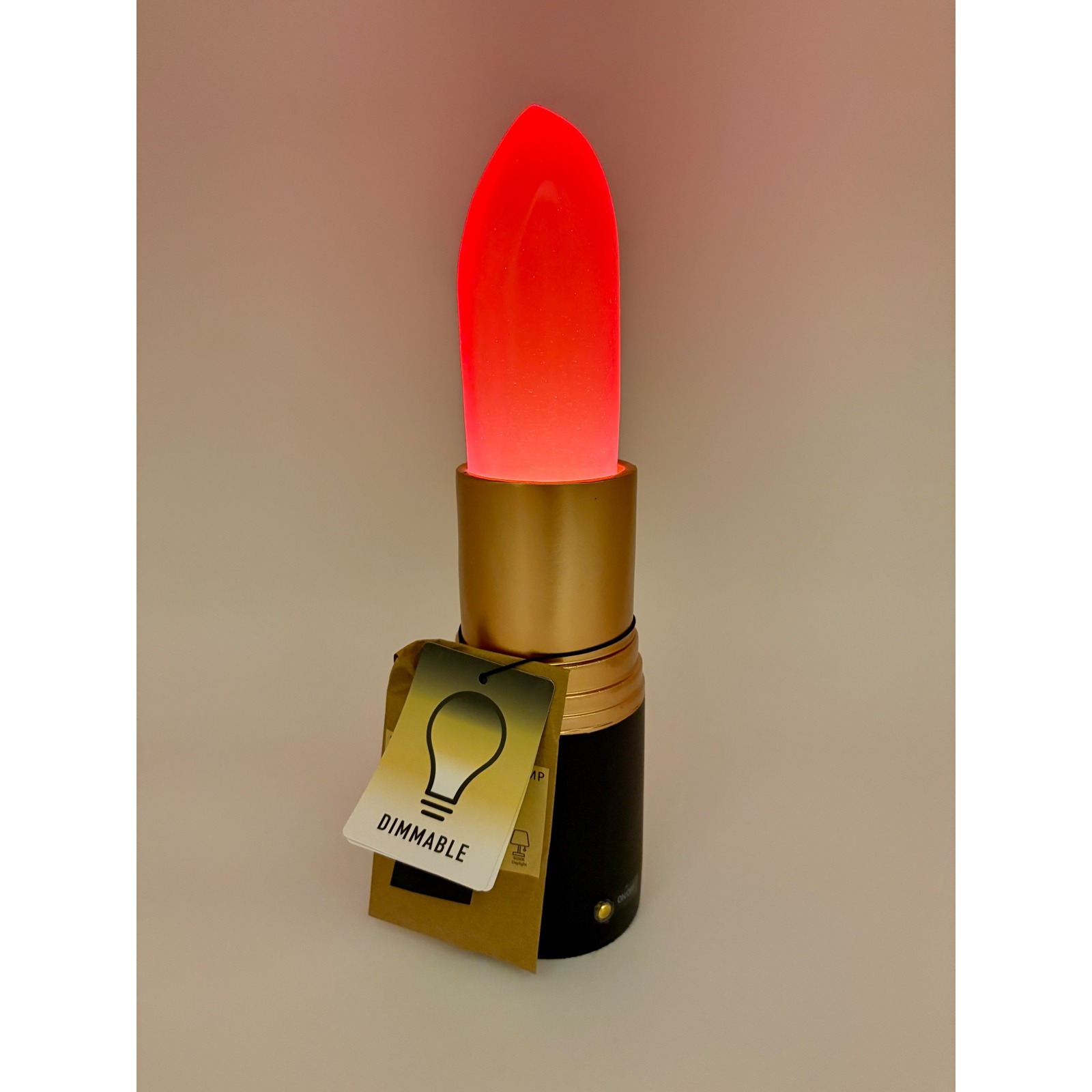 RACHEL ZOE 14” LED Rechargeable Dimmable Red Lipstick Tabletop Lamp