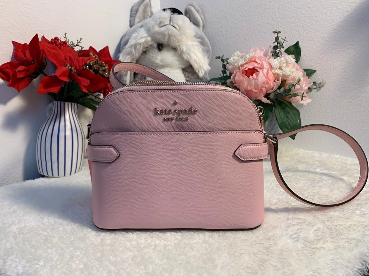 NWT Kate Spade New York Staci Leather Dome Crossbody in Light Crepe
