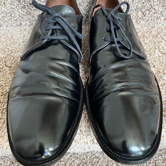 Burberry Men's Black Leather Lace Up Shoes