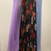 【Brand New with Tags】ADELLY Long Pleated Skirt Floral Print Black Purple