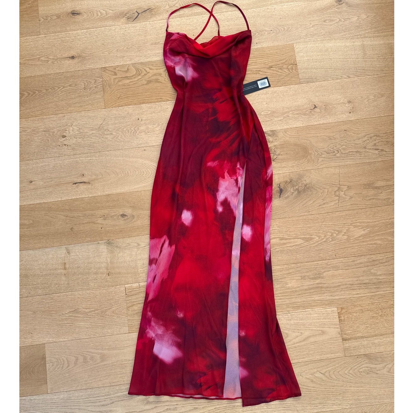 White Fox Boutique - Secret Sounds Maxi Dress in Red & Pink