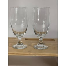 Crystal Stem Beer Pilsner Glasses Set Of 2 Juice Iced Tea Stemmed Glass Thick