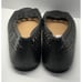 American Eagle Women Ballet Flats Black Shoes Faux Leather Cutout Peep Toe Sz 10